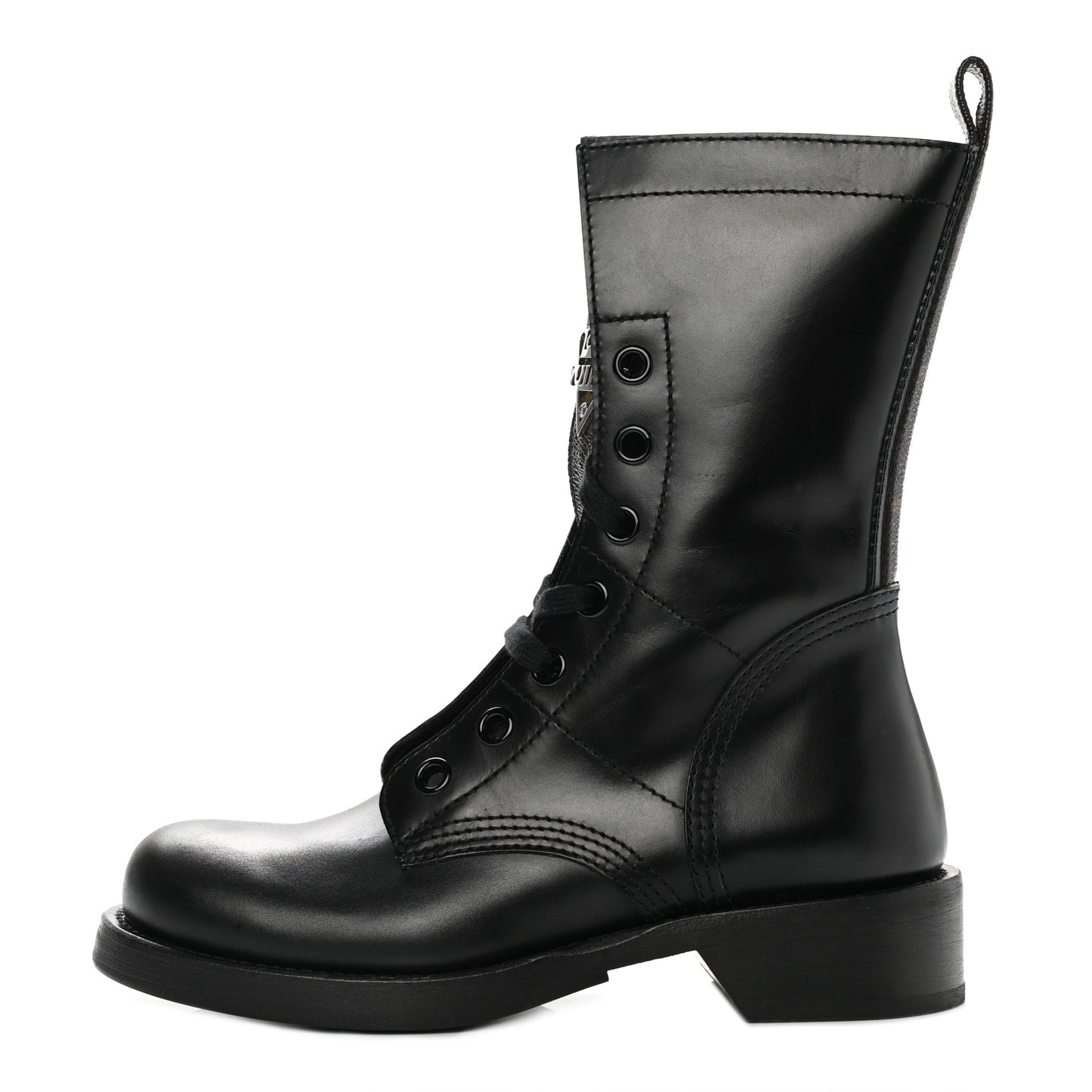 Calfskin Monogram Metropolis Flat Ranger Boots 36 Black