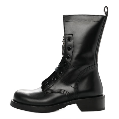 Louis Vuitton Calfskin Monogram Metropolis Flat Ranger Boots 36 Black 1 of 7