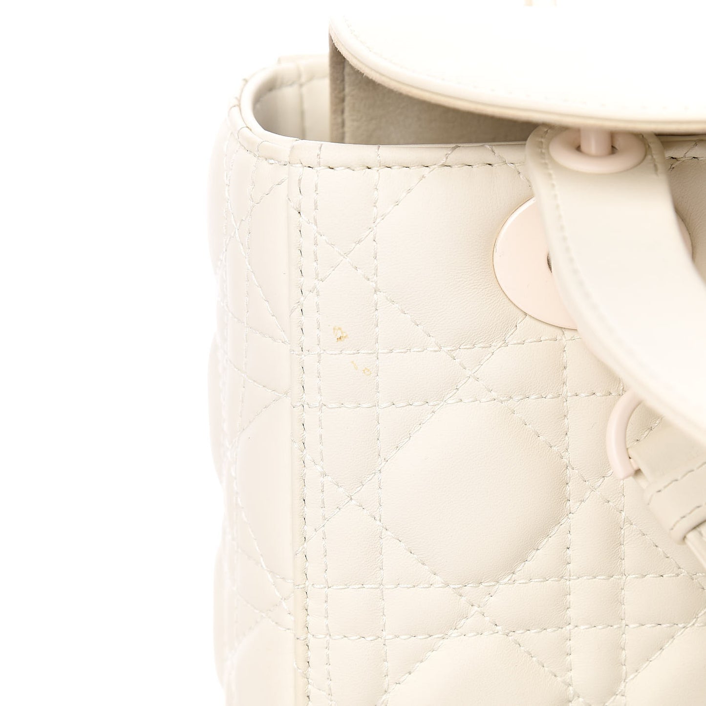 Ultra Matte Calfskin Cannage Medium Lady Dior Latte