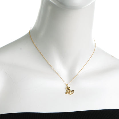 Tiffany 18K Yellow Gold Diamond Octopus Charm Pendant Necklace 2 of 6