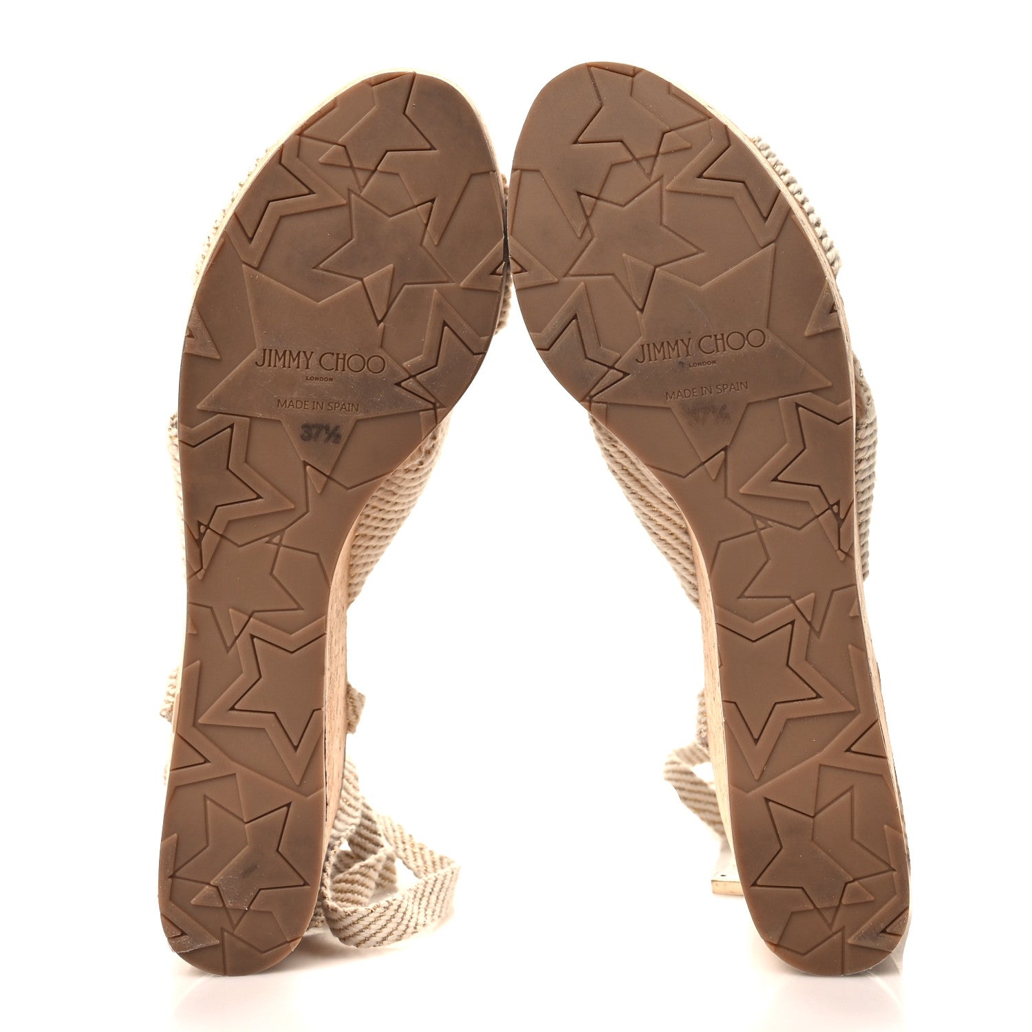 Jimmy Choo Fabric Lace Up Norah Wedge Sandals 37.5 5 of 7