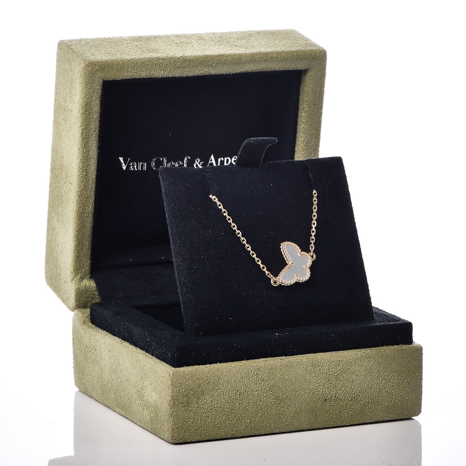 Van Cleef & Arpels 18K Yellow Gold Mother of Pearl Sweet Alhambra Butterfly Bracelet 6 of 6