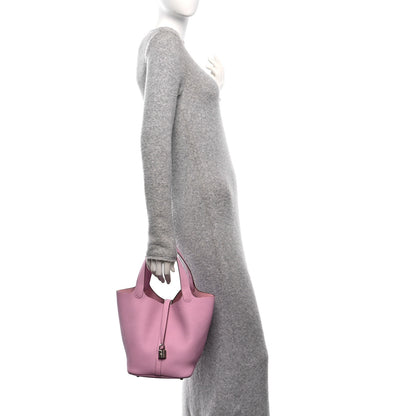 Hermes Taurillon Clemence Picotin Lock 22 MM Mauve Sylvestre 2 of 11