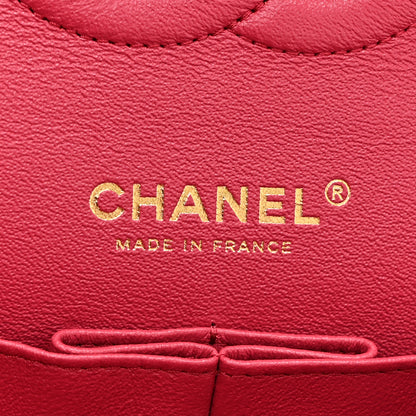 Chanel Lambskin Chevron Quilted Medium Double Flap Pink 6 of 10