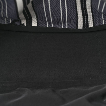 Chanel Striped Canvas CC Tote Blue White Black 5 of 19