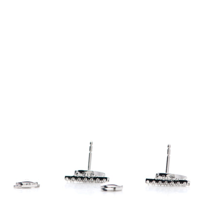 Hermes 18K White Gold Diamond Finesse Earrings 3 of 5