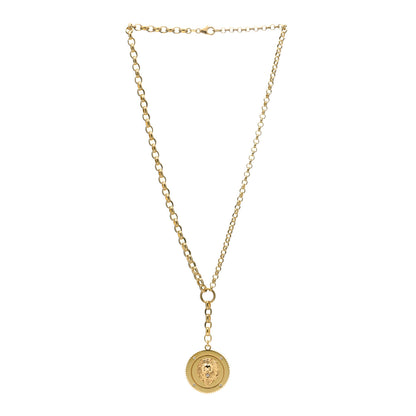 Foundrae 18K Yellow Gold Large Strength Medallion Heavy Mixed Belcher Extension Chain Necklace 2 of 3