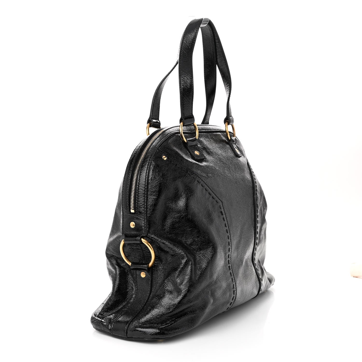 Saint Laurent Patent Oversized MUSE Black 3 of 13