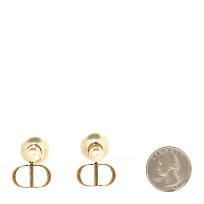 Christian Dior Metal Pearl Tribales Earrings Gold 2 of 5