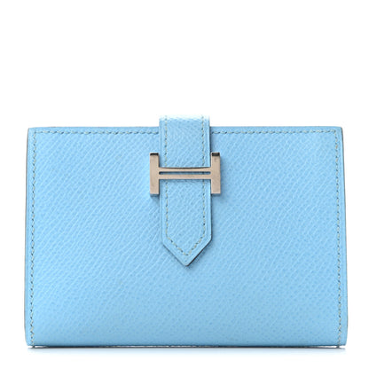 Hermes Epsom Bearn Card Holder Wallet Bleu Zephyr 1 of 6