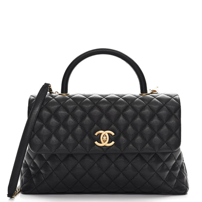 Chanel Caviar Quilted Medium Coco Handle Flap Black 1 of 9