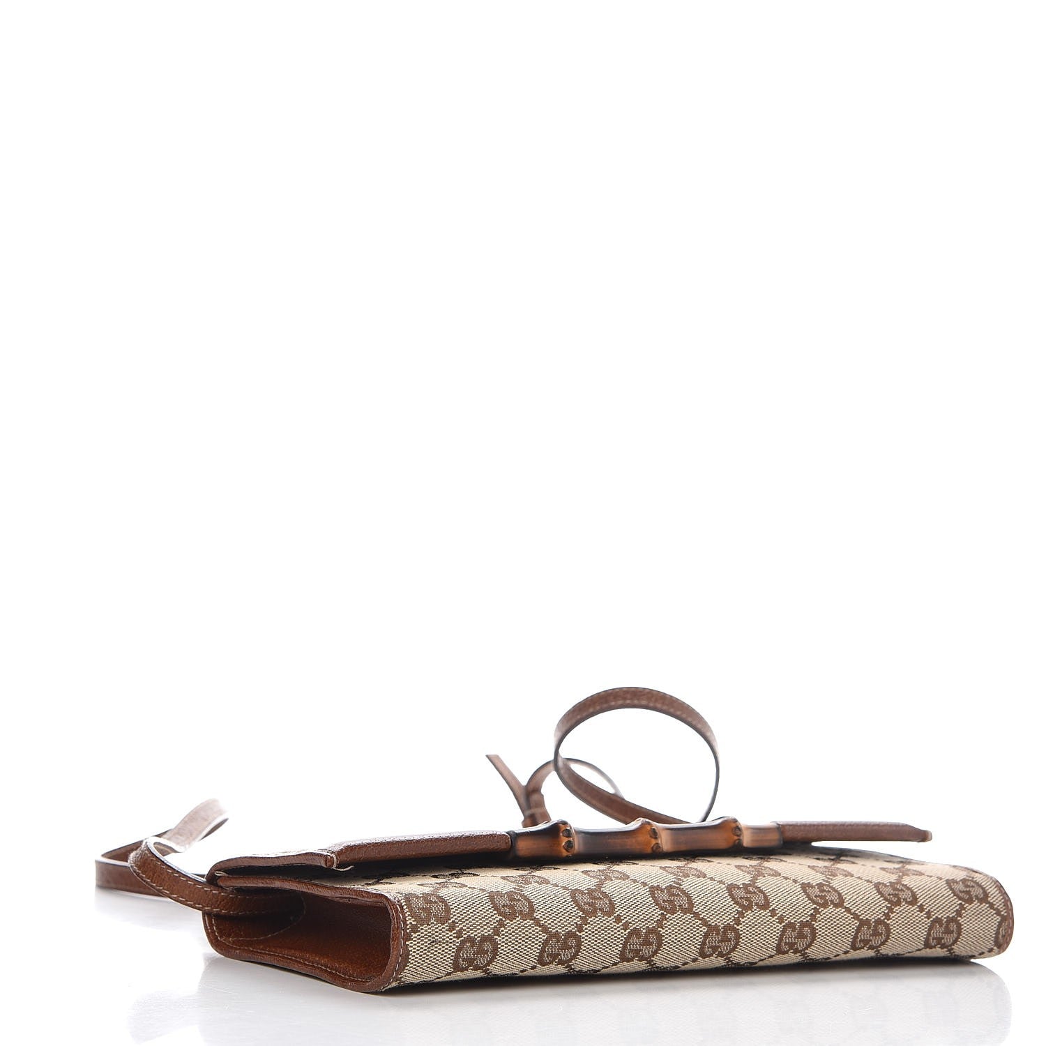Gucci Monogram Bamboo Bar Clutch Brown 4 of 6