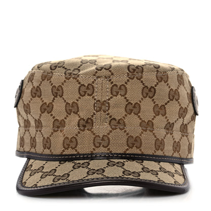 Gucci Monogram Military Hat XL Brown 3 of 8