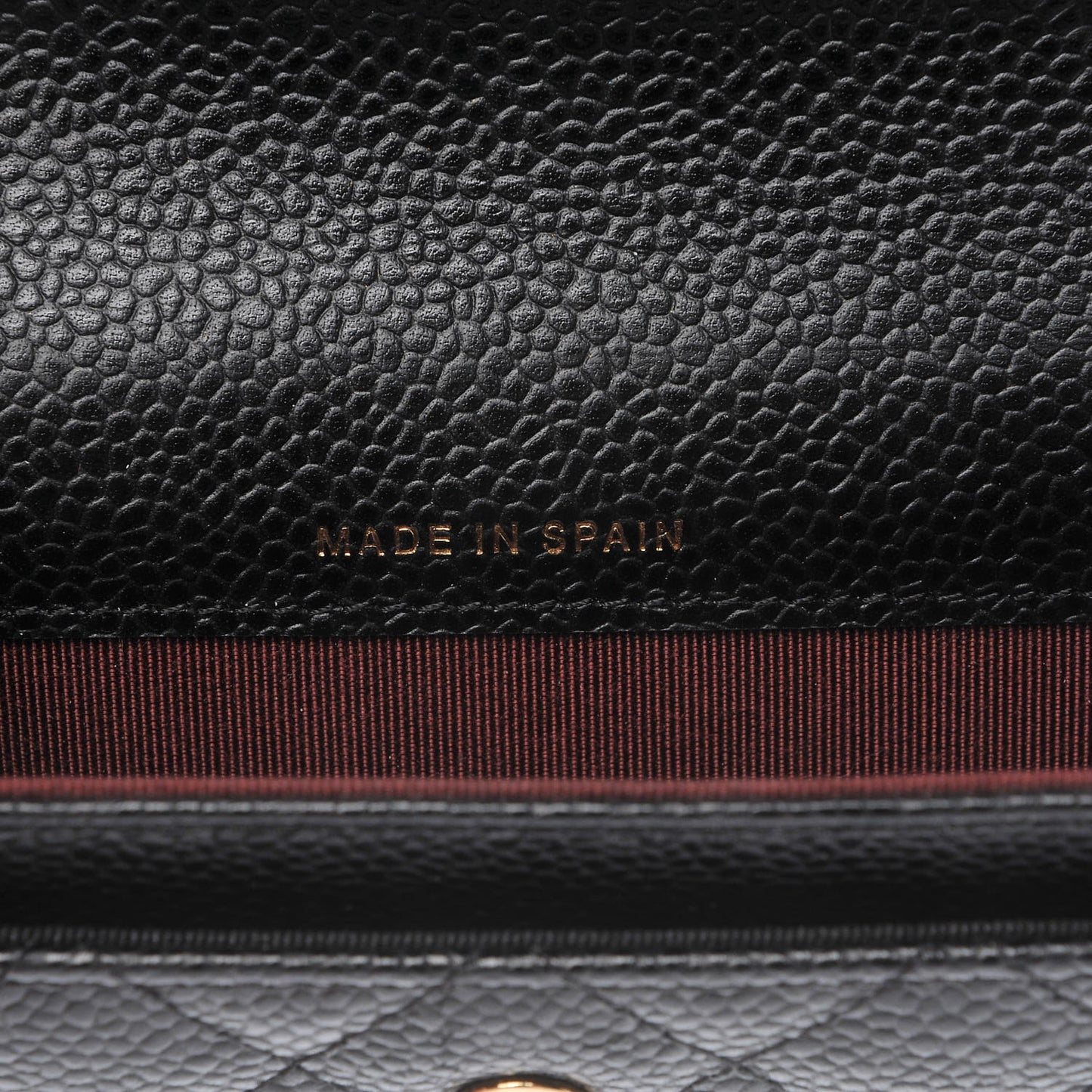 Caviar Quilted Flap Card Holder Black