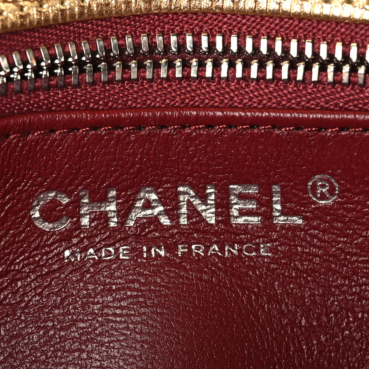 Chanel Metallic Calfskin Lizard Embossed Small East West Flap Gold 6 of 12