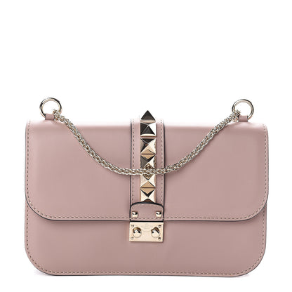 Valentino Garavani Vitello Medium Glam Lock Rockstud Flap Poudre 1 of 7