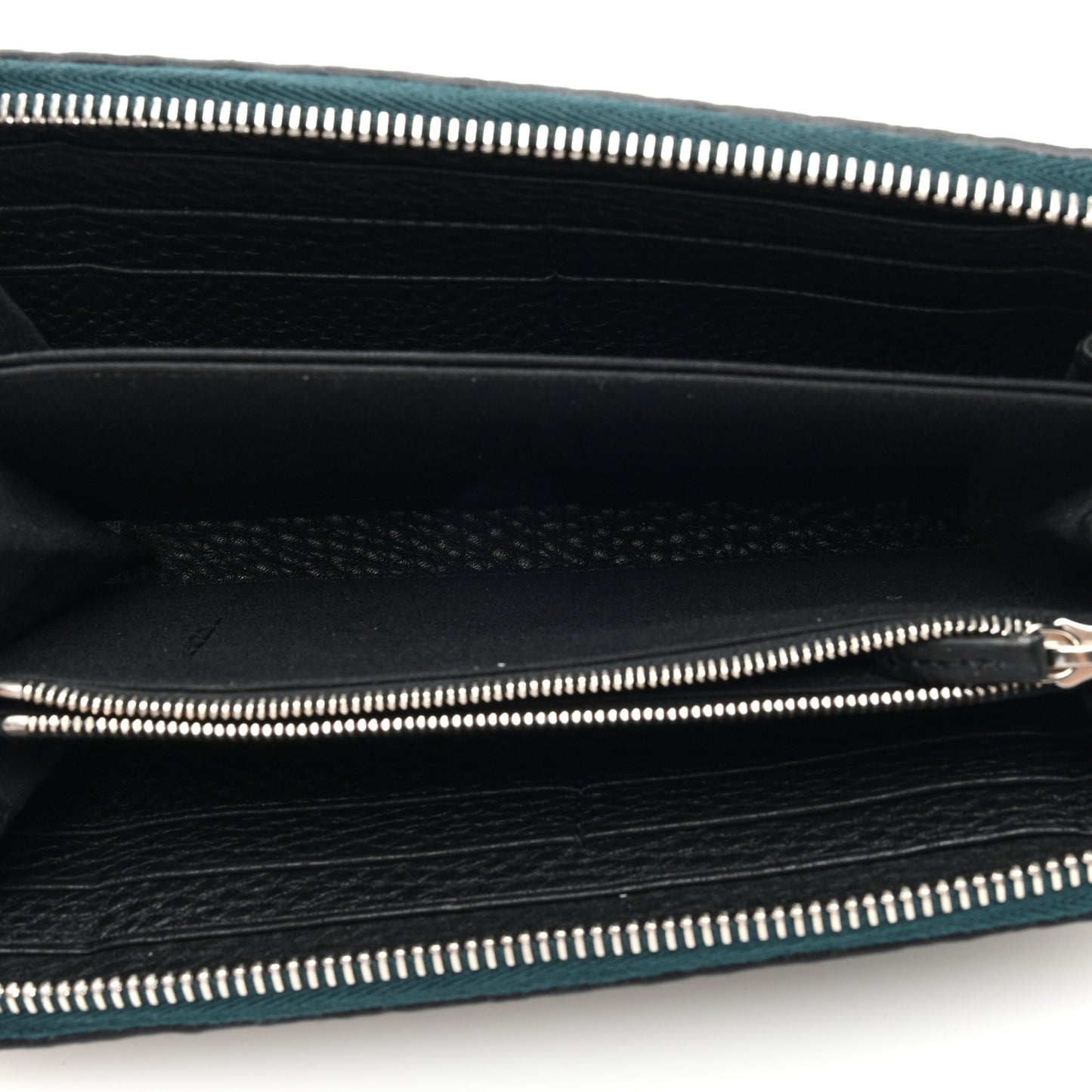 Cuoio Romano Lux Selleria Zip Around Wallet Blue