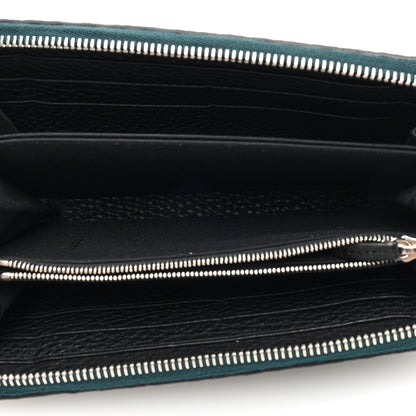 Fendi Cuoio Romano Lux Selleria Zip Around Wallet Blue 5 of 6