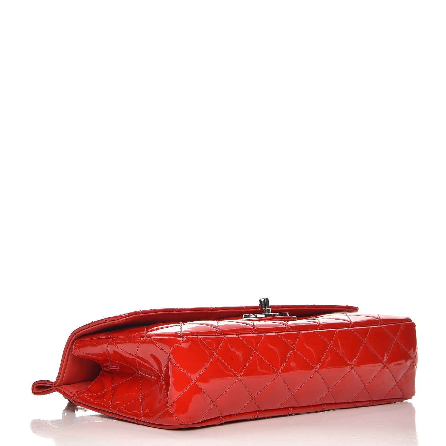 Chanel Patent Quilted Medium Diagonal CC Flap Red 4 of 10