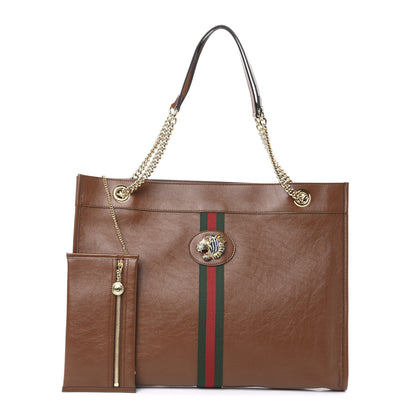 Gucci Calfskin Large Rajah Chain Tote Cuir 1 of 11