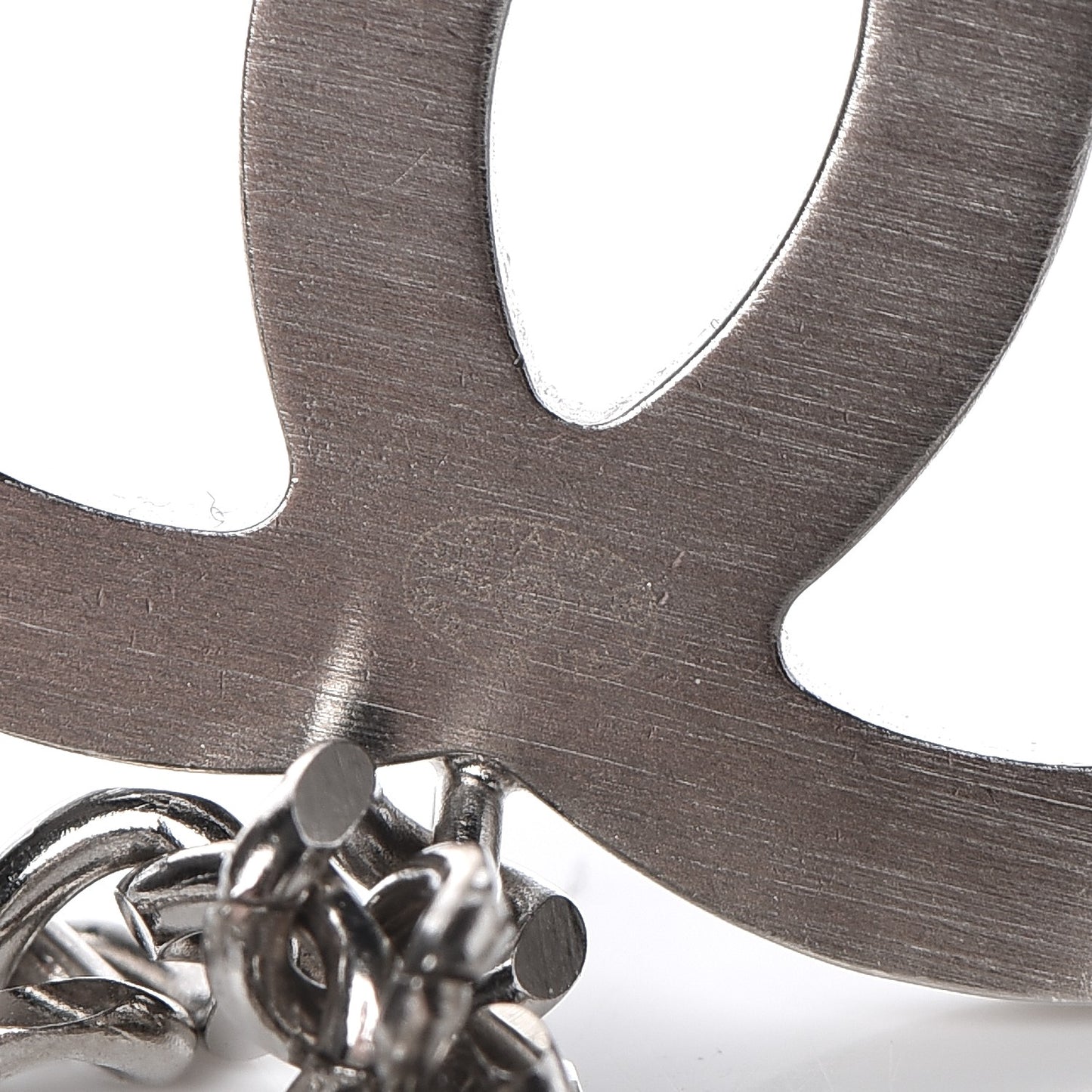 Crystal CC Charm Chain Belt Silver
