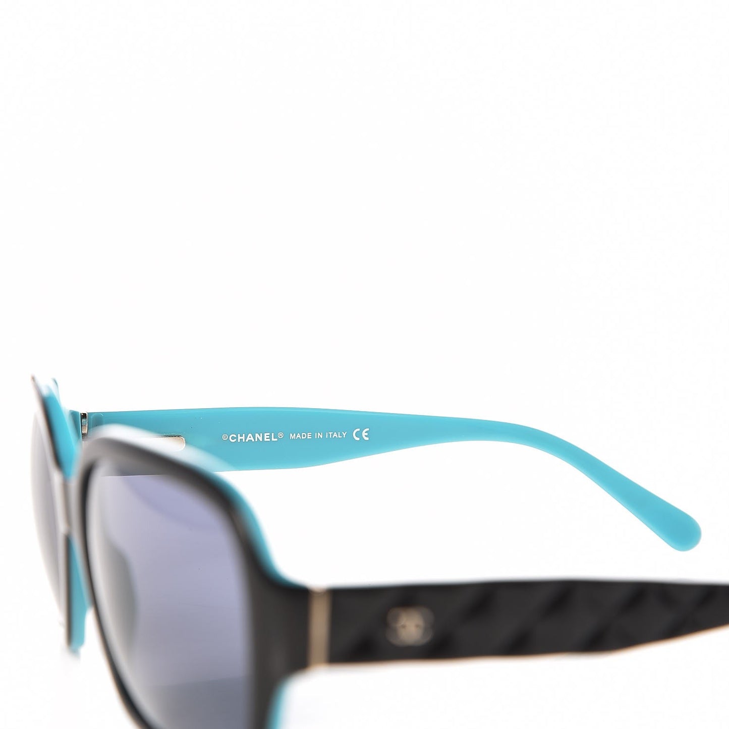 Quilted CC Sunglasses 5124 Black Turquoise