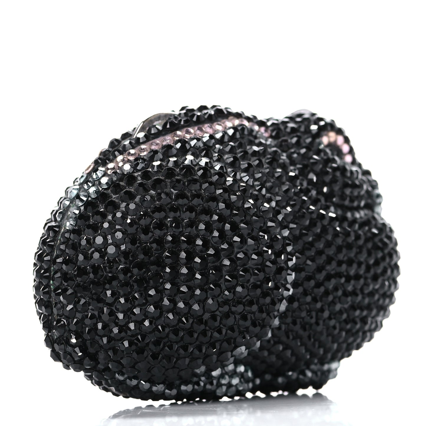 Swarovski Crystal Minaudiere Rabbit Pill Box Black