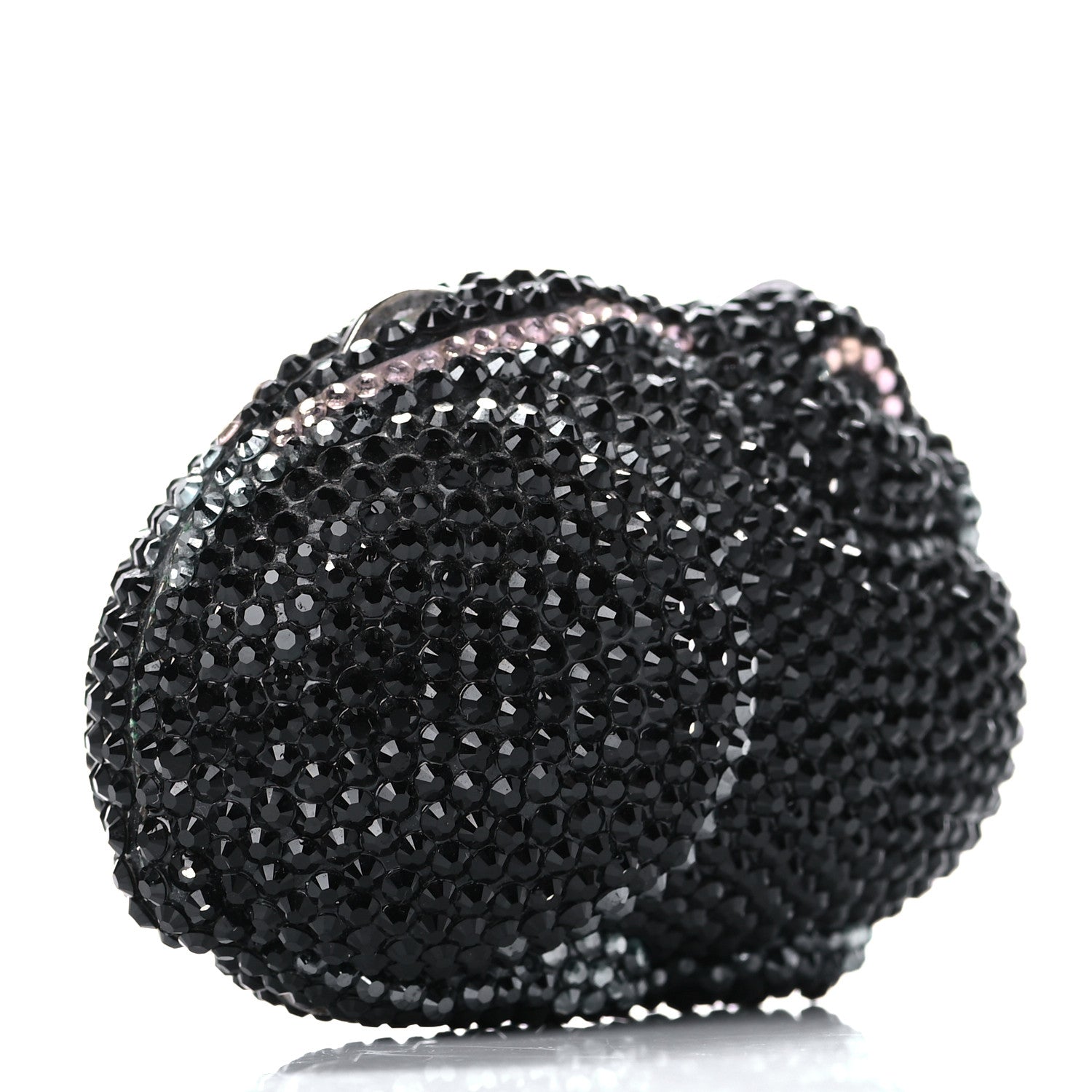 Judith Leiber Swarovski Crystal Minaudiere Rabbit Pill Box Black 3 of 12