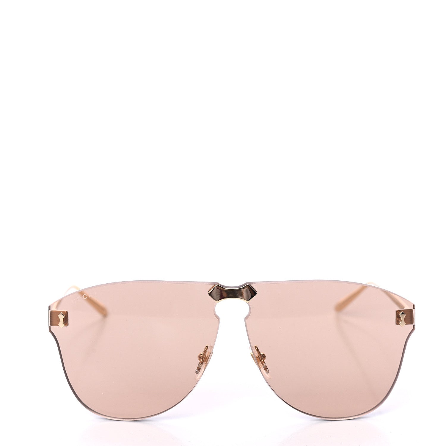 Gucci Rimless Sunglasses GG0354S Gold 2 of 7