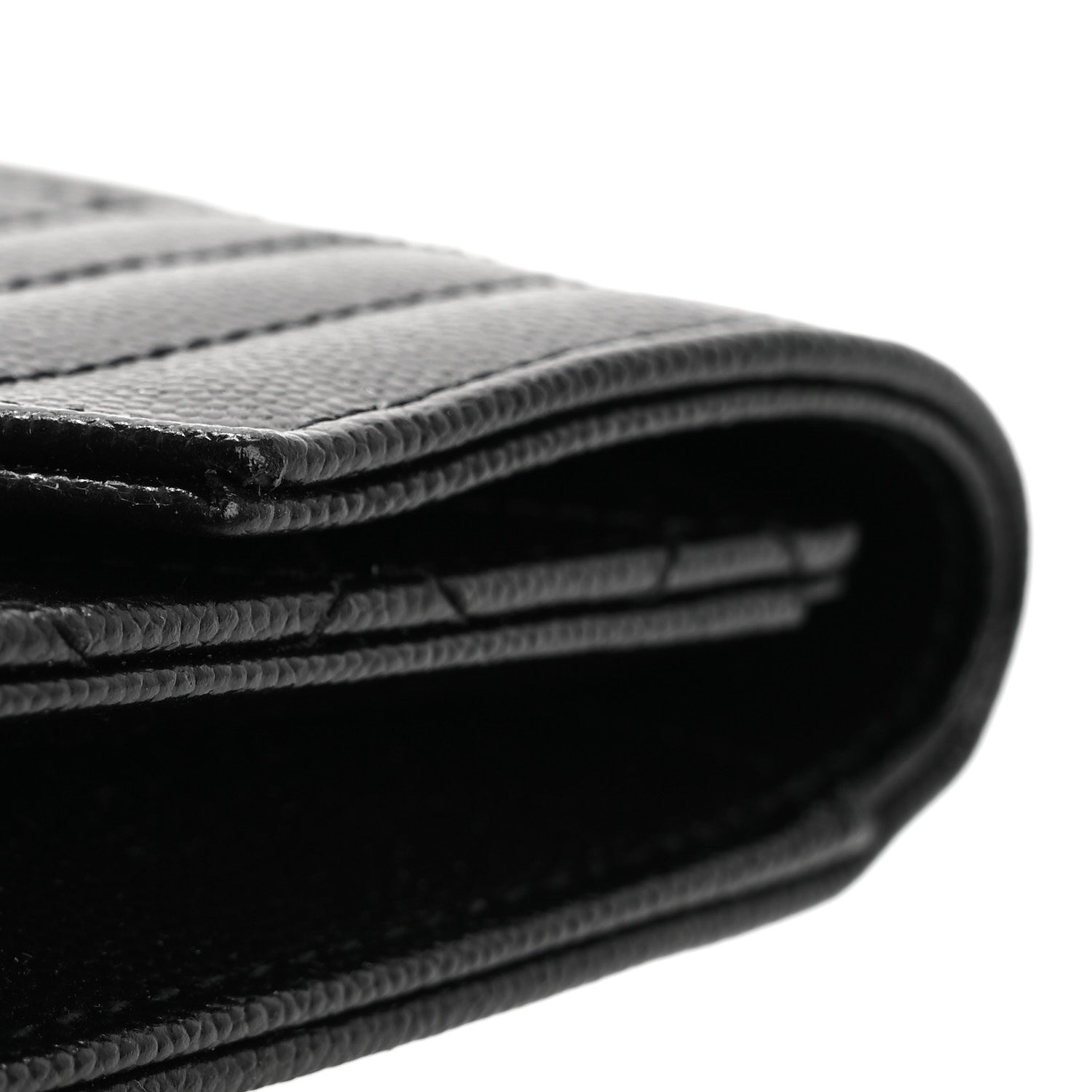 Saint Laurent Grain De Poudre Textured Mixed Matelasse Triquilt Monogram Clutch Black 9 of 11