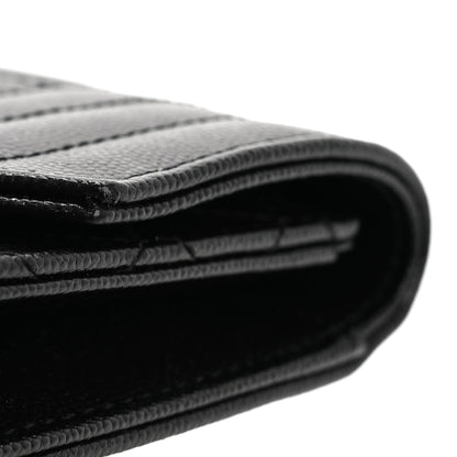 Saint Laurent Grain De Poudre Textured Mixed Matelasse Triquilt Monogram Clutch Black 9 of 11