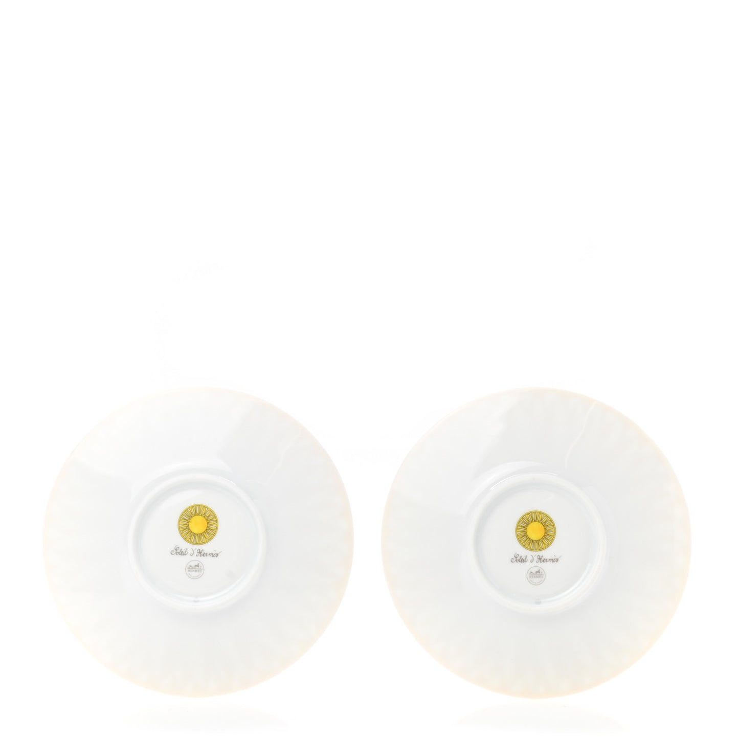 Porcelain Soleil d'Hermes Breakfast Cup And Saucer Set Of 2