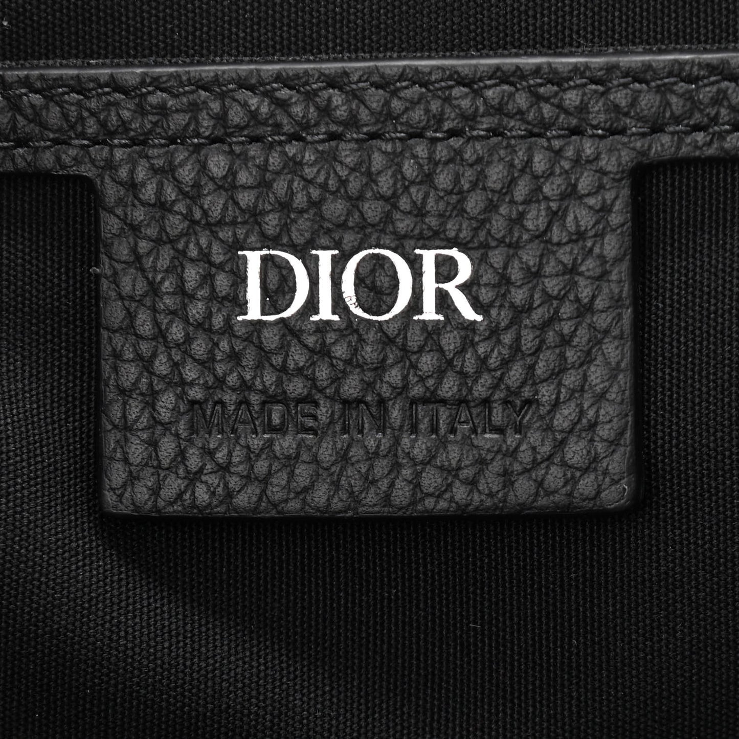 Grained Calfskin Oblique Mini Saddle Messenger Black