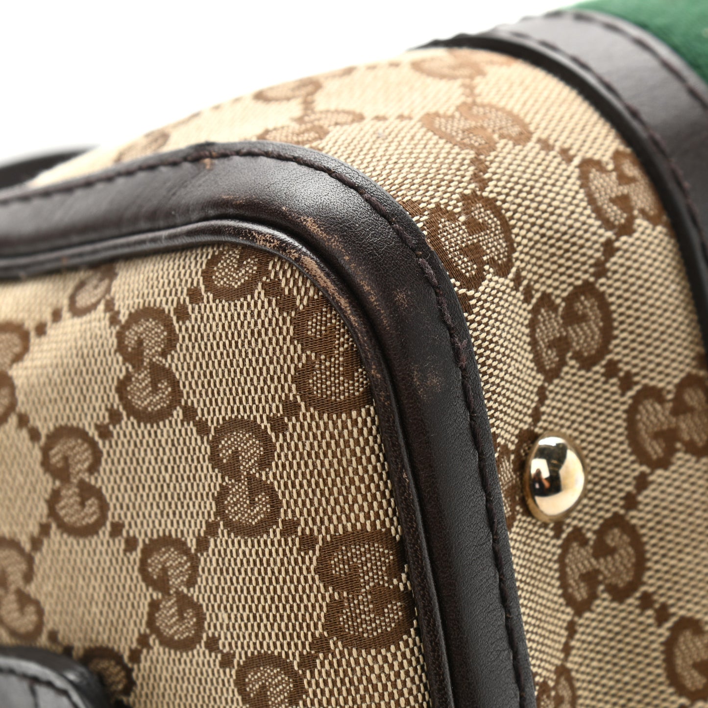 Monogram Vintage Web Small Boston Dark Brown