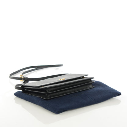 Prada Saffiano Metal Flap Wallet Nero Black 4 of 9