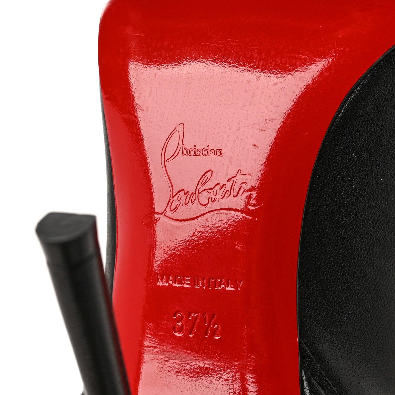 Christian Louboutin Shiny Nappa Mercura 100 Booties 37.5 Black 6 of 8