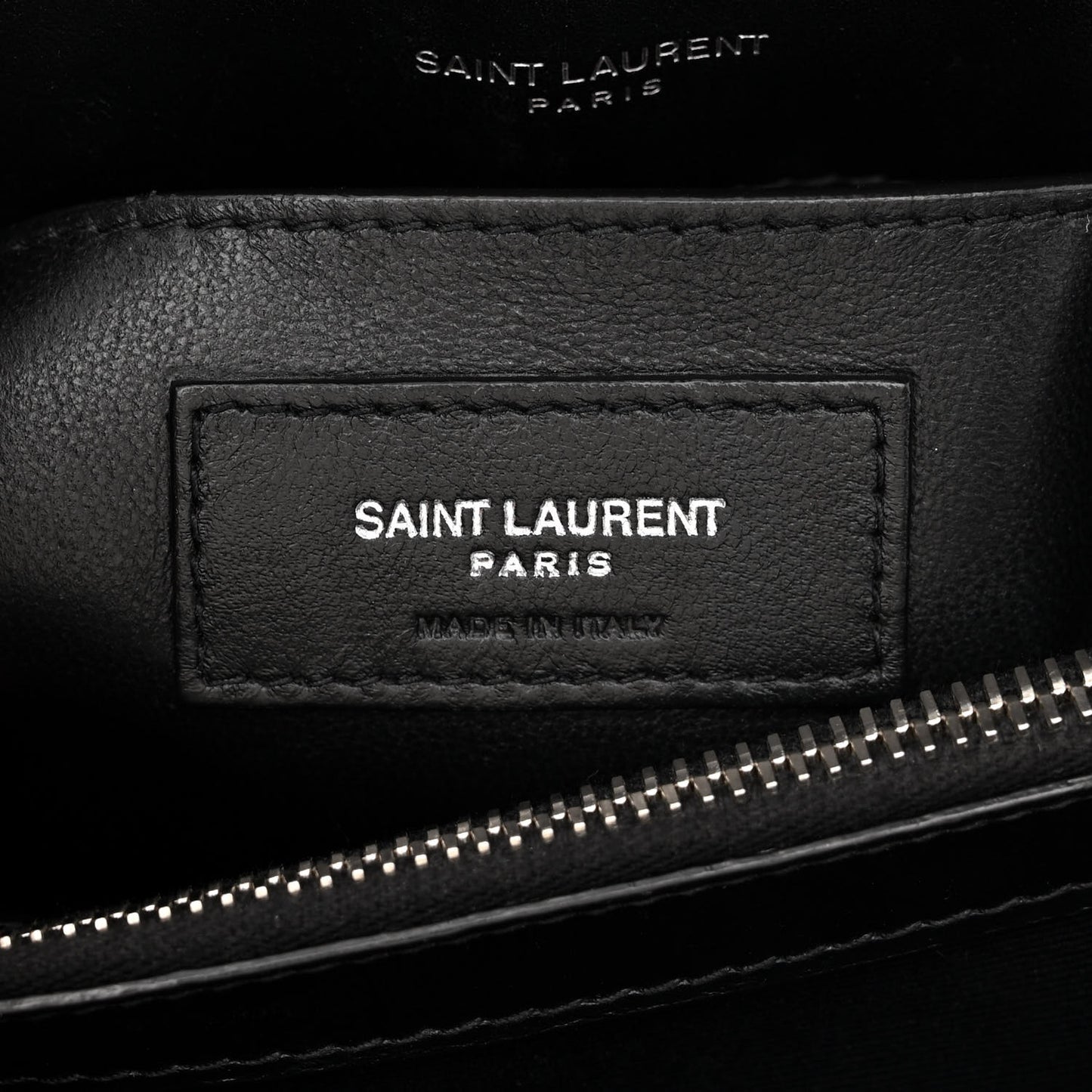 Calfskin Y Quilted Monogram Small Loulou Chain Satchel Black
