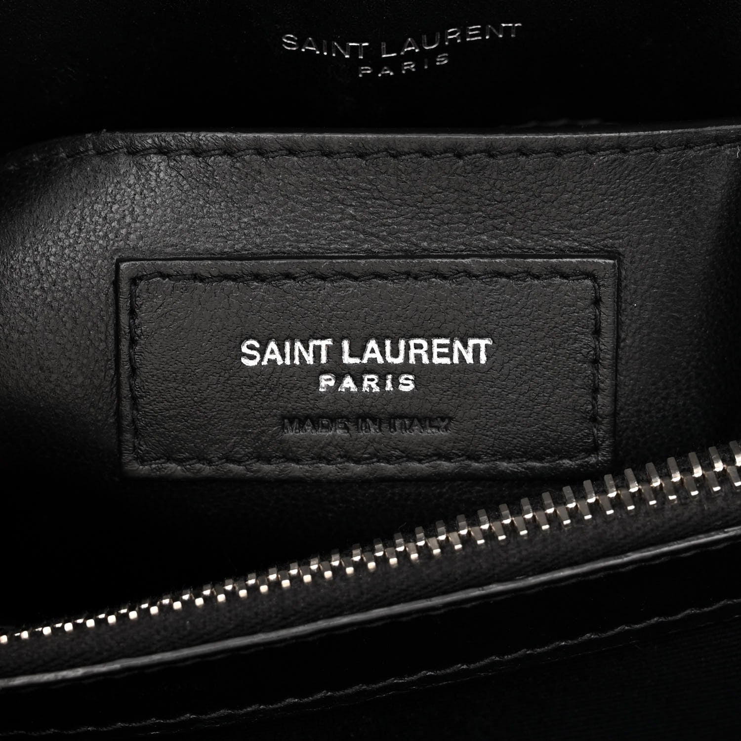 Saint Laurent Calfskin Y Quilted Monogram Small Loulou Chain Satchel Black 6 of 13