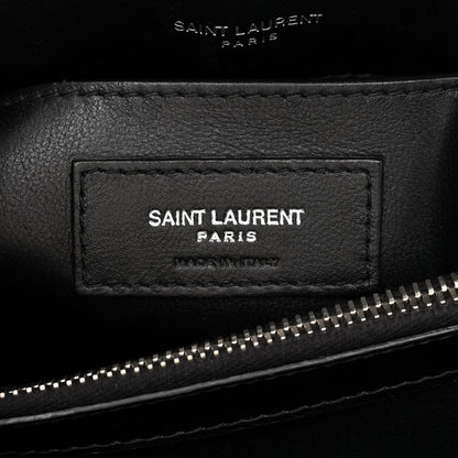 Saint Laurent Calfskin Y Quilted Monogram Small Loulou Chain Satchel Black 6 of 13