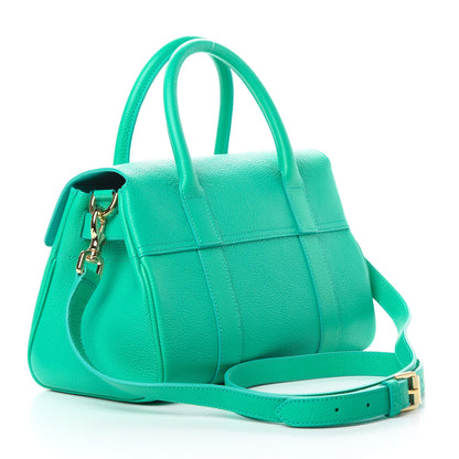 Mulberry Classic Grain Small Bayswater Satchel Aqua Green 4 of 13