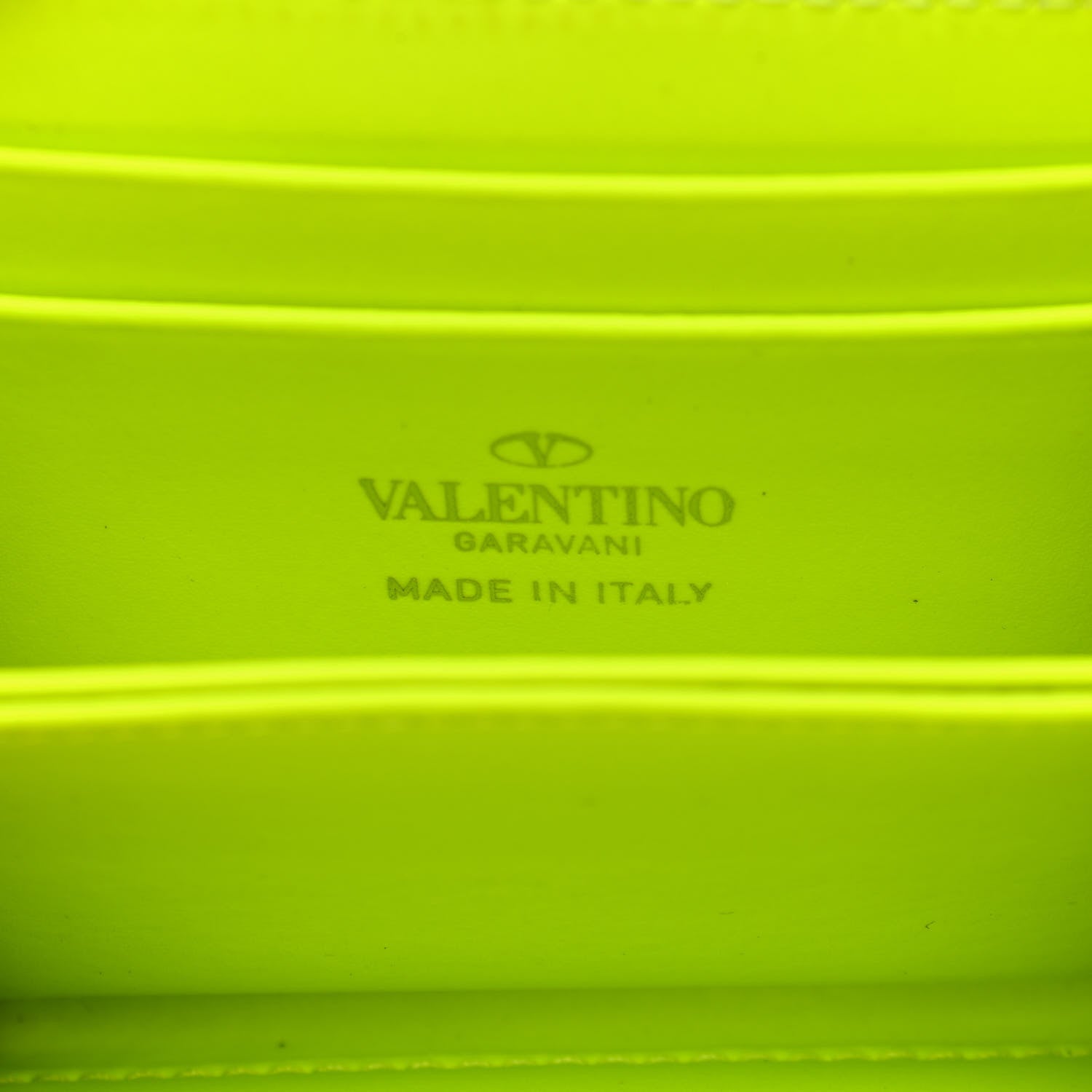 Valentino Garavani Vitello VLTN Neck Strap Wallet Yellow 6 of 10