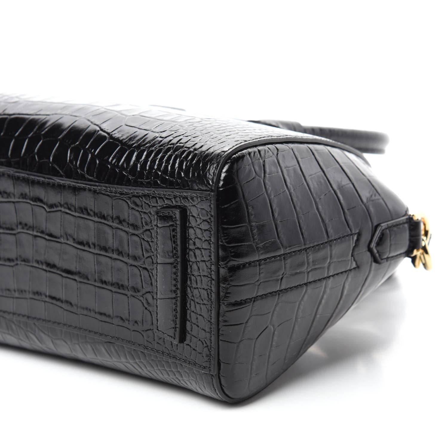 Givenchy Calfskin Crocodile Embossed Mini Antigona Black 7 of 10