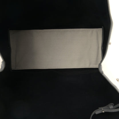 Balenciaga Cotton Canvas Calfskin M Navy Cabas Grey 5 of 15