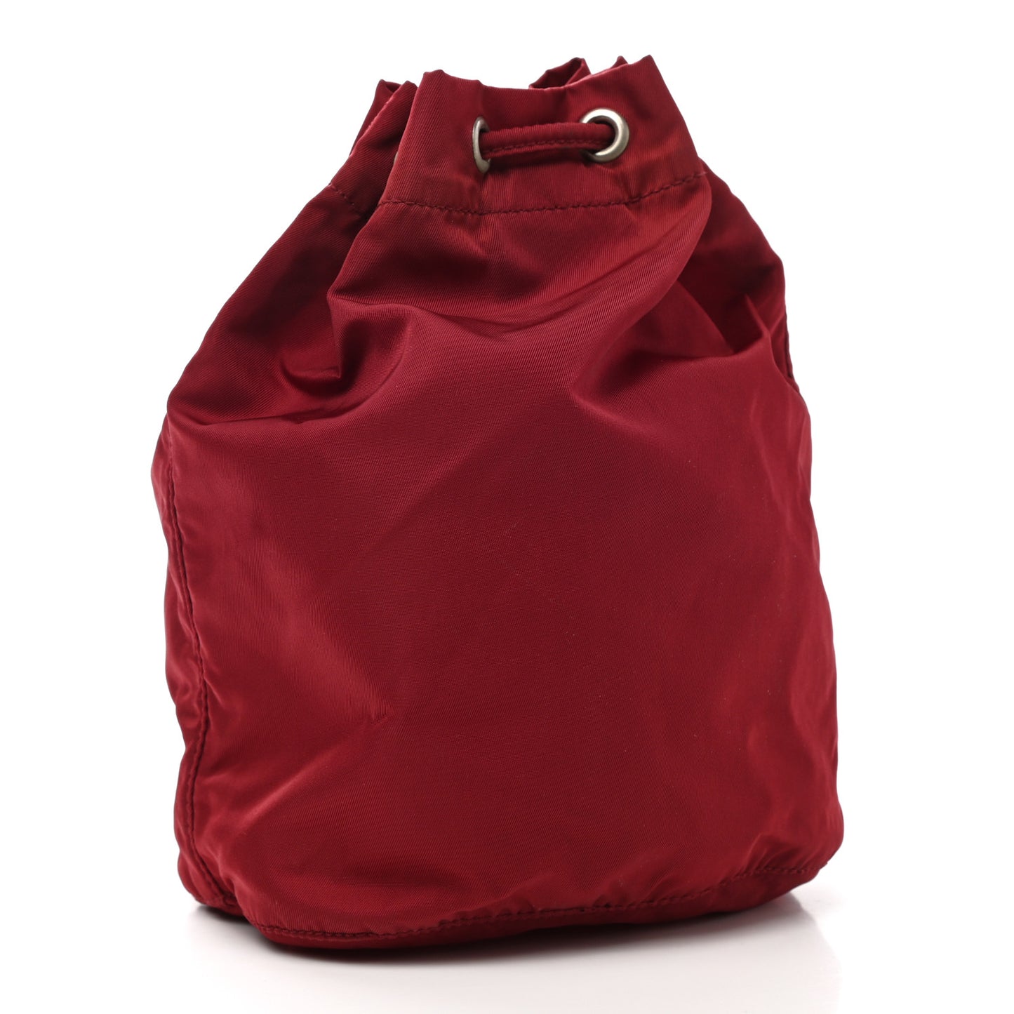Nylon Vela Drawstring Pouch Rosso