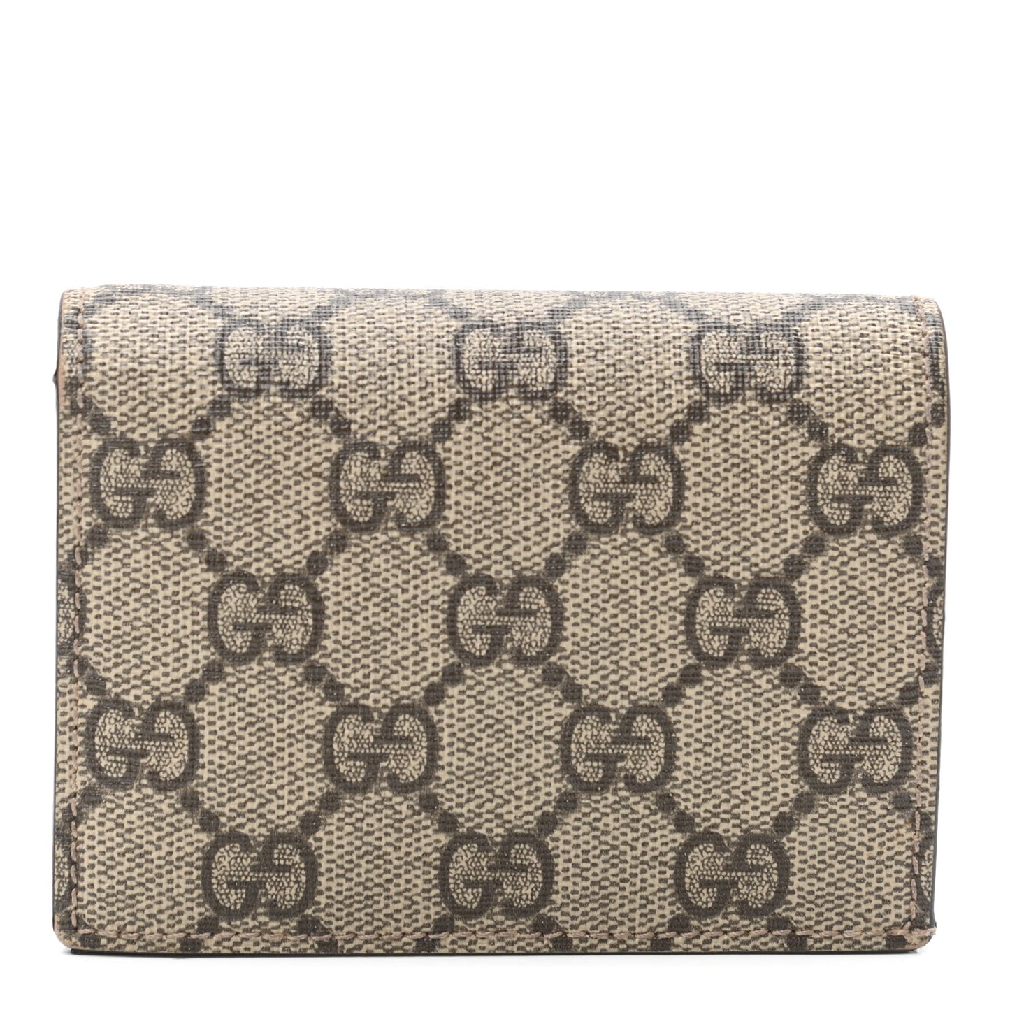 GG Supreme Monogram Card Case Beige