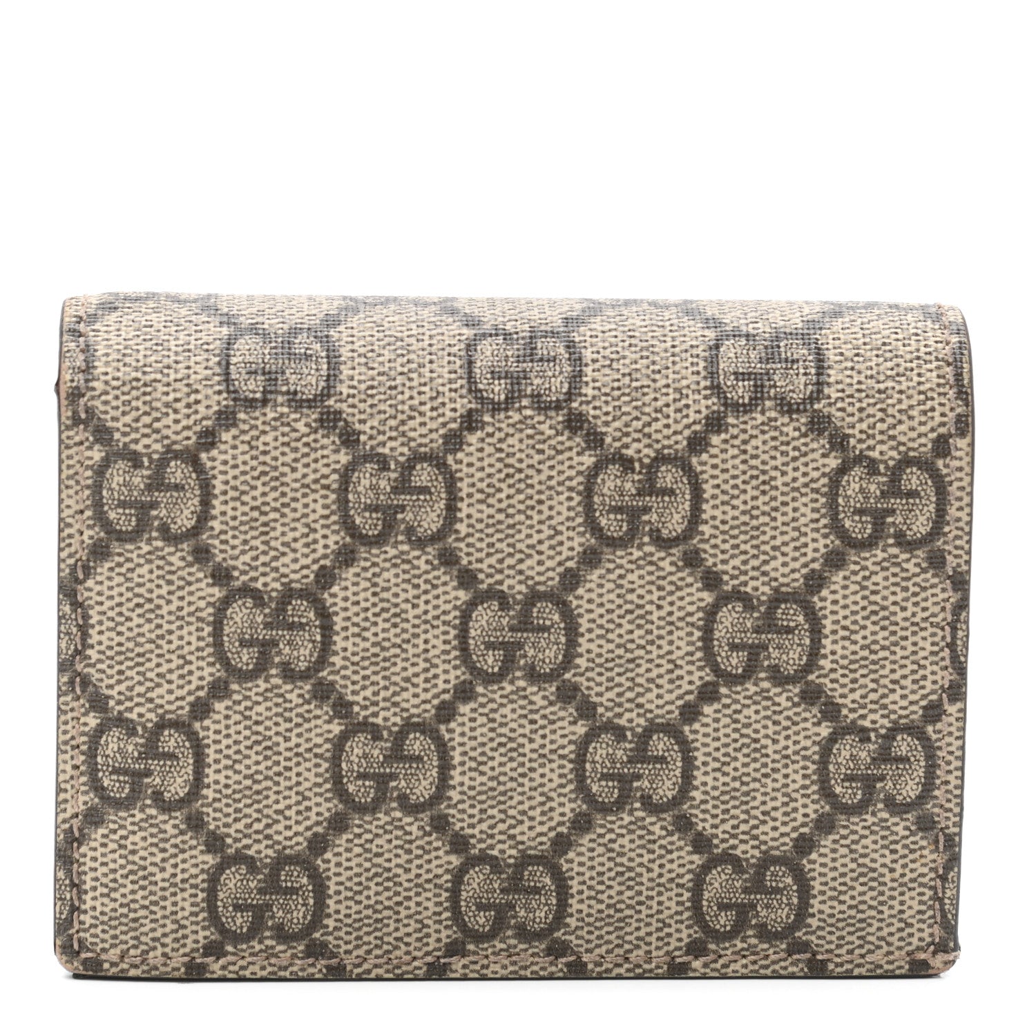 Gucci GG Supreme Monogram Card Case Beige 1 of 10