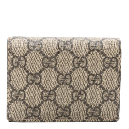 Gucci GG Supreme Monogram Card Case Beige 1 of 10