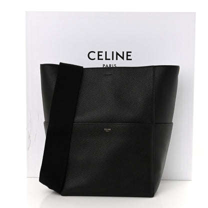 Celine Soft Grained Calfskin Sangle Bucket Bag Black 14 of 14