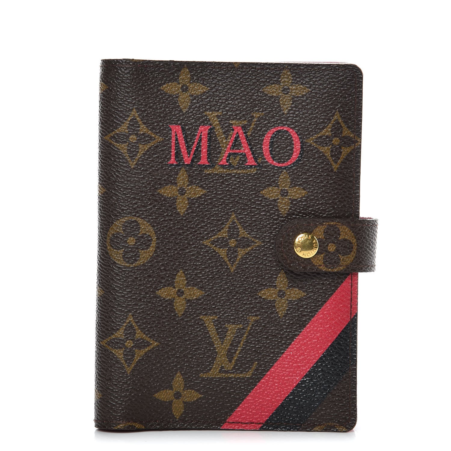 Louis Vuitton Monogram My LV Heritage Small Ring Agenda Cover Rouge Black 1 of 9