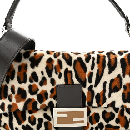 Fendi Calf Hair Leopard Print Baguette Moro 7 of 10